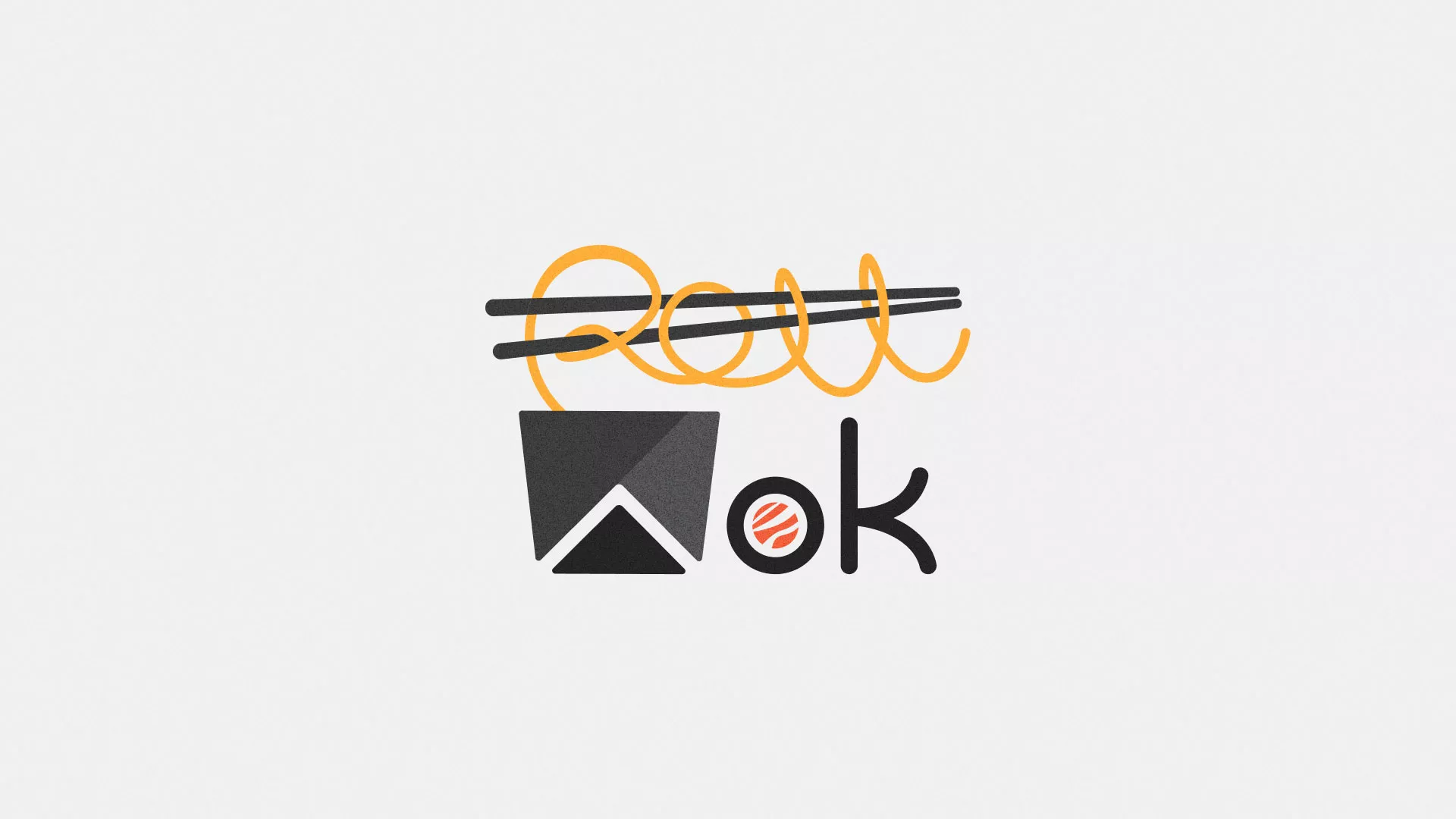 Разработка логотипа суши-бара «Roll Wok Club» в Санкт-Петербурге